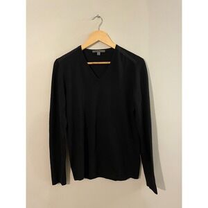 John Varvatos 100% Merino Wool Navy V-Neck Sweater